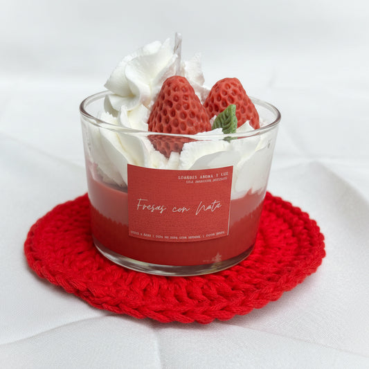 Vela aromática Fresa con nata.
