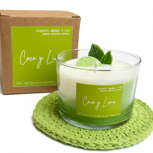 Vela aromática Coco y Lima