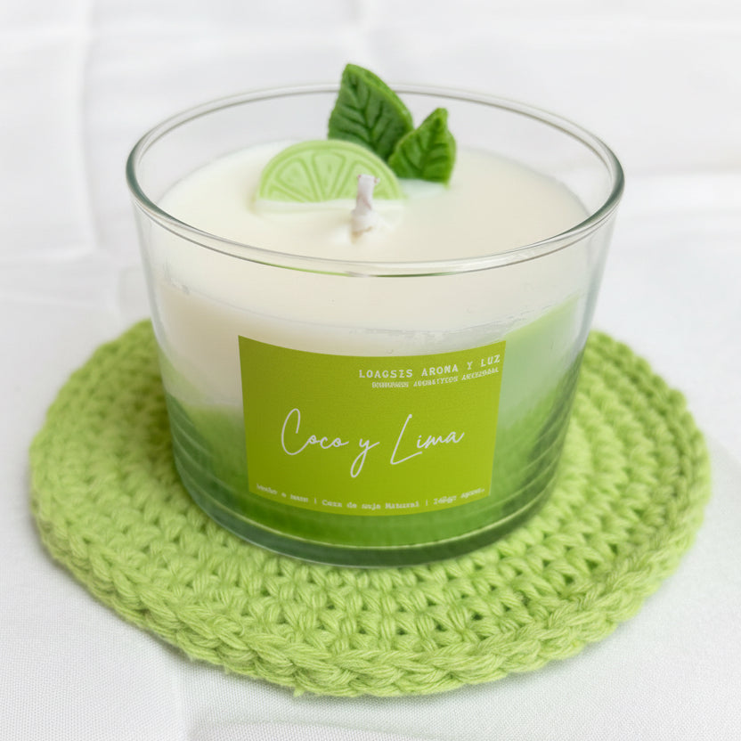 Vela aromática Coco y Lima