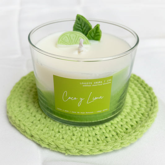 Vela aromática Coco y Lima