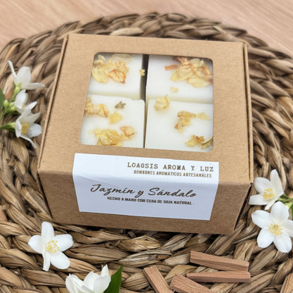 Bombones Aromáticos jazmín y sándalo.