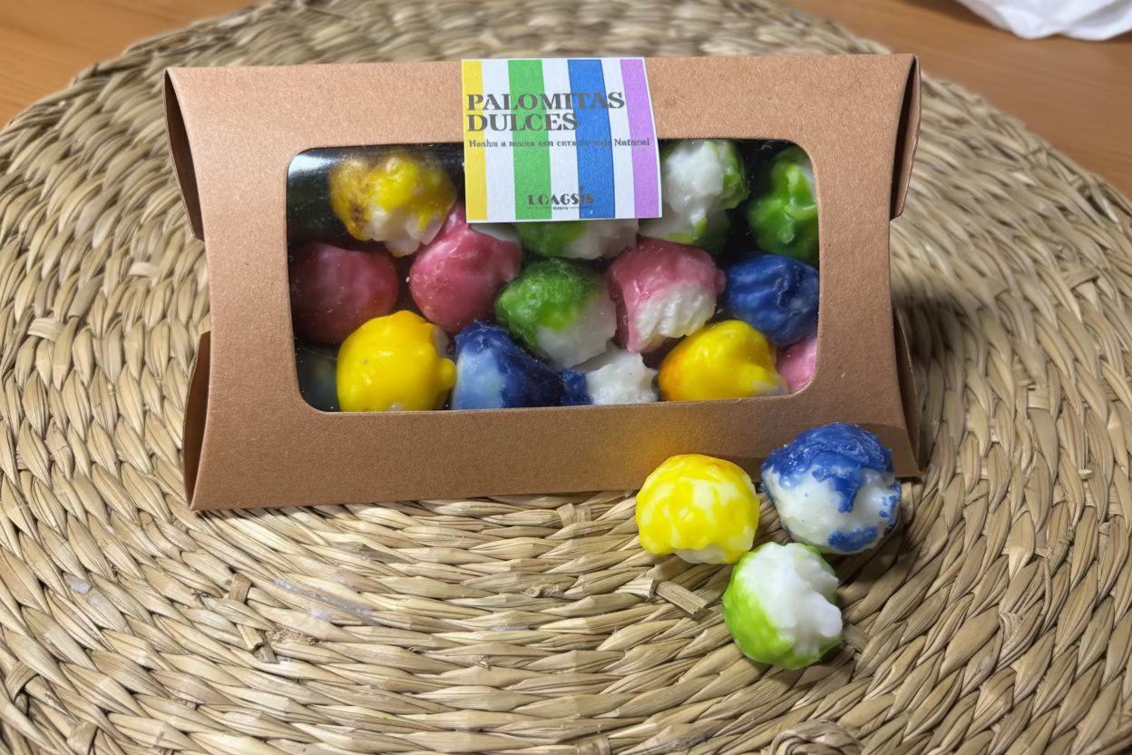 Palomitas de colores.