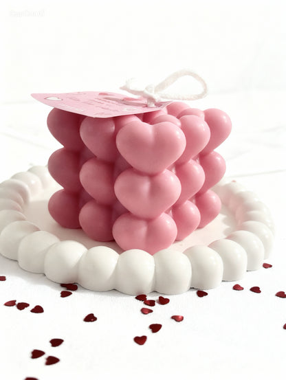Vela decorativa perfumada corazones.