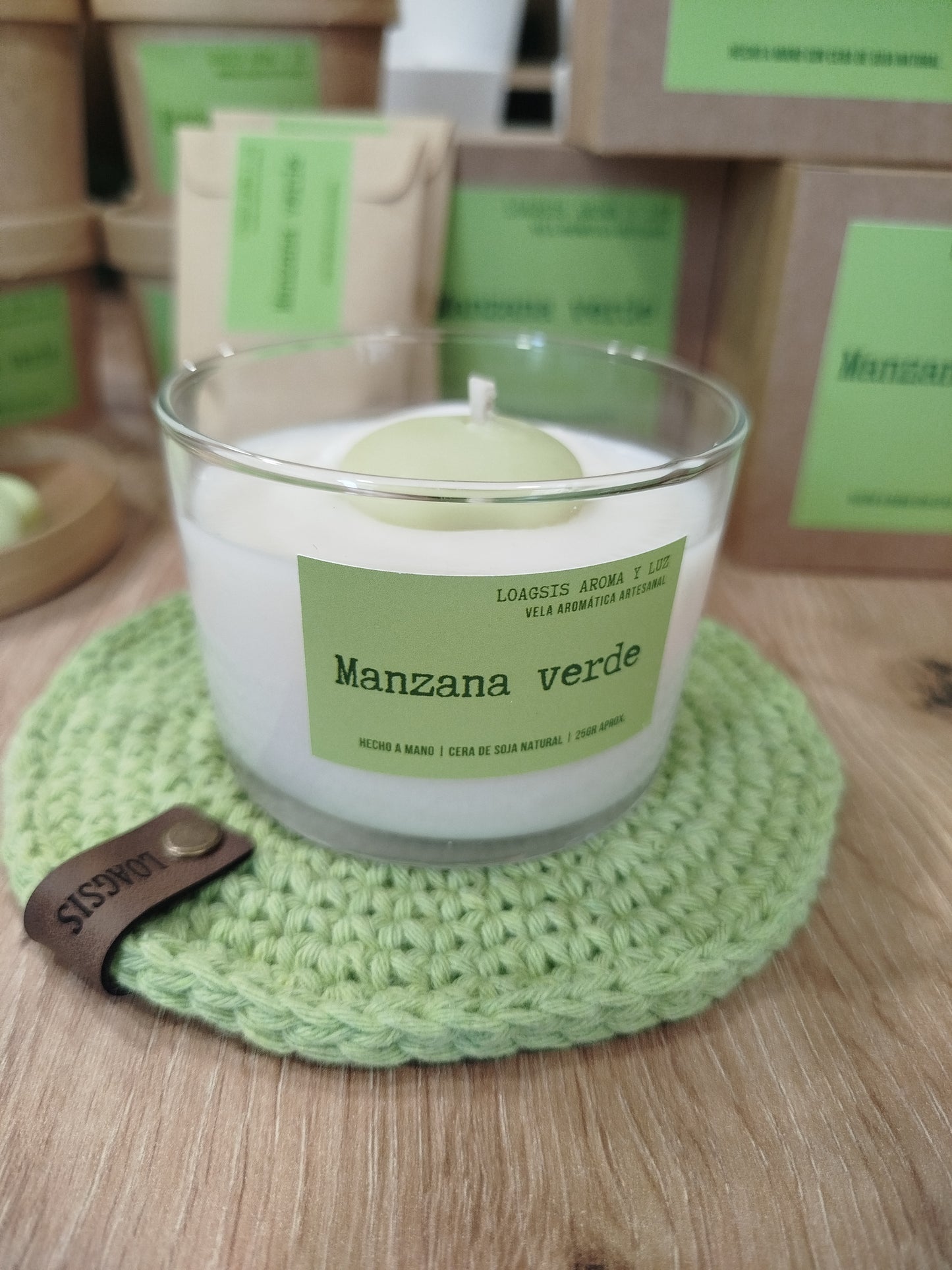 Vela aromática manzana verde